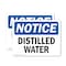Signmission Distilled Water, 7 in W x Rectangle, Vinyl Decal OS-2PACK-NS-D-57-L-11060 - alternate 1